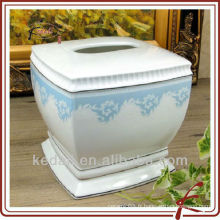 Articles de ménage Porte-serviettes en céramique en porcelaine en gros Boîte à tisser